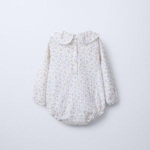 FLORAL DOTTED MESH BODYSUIT