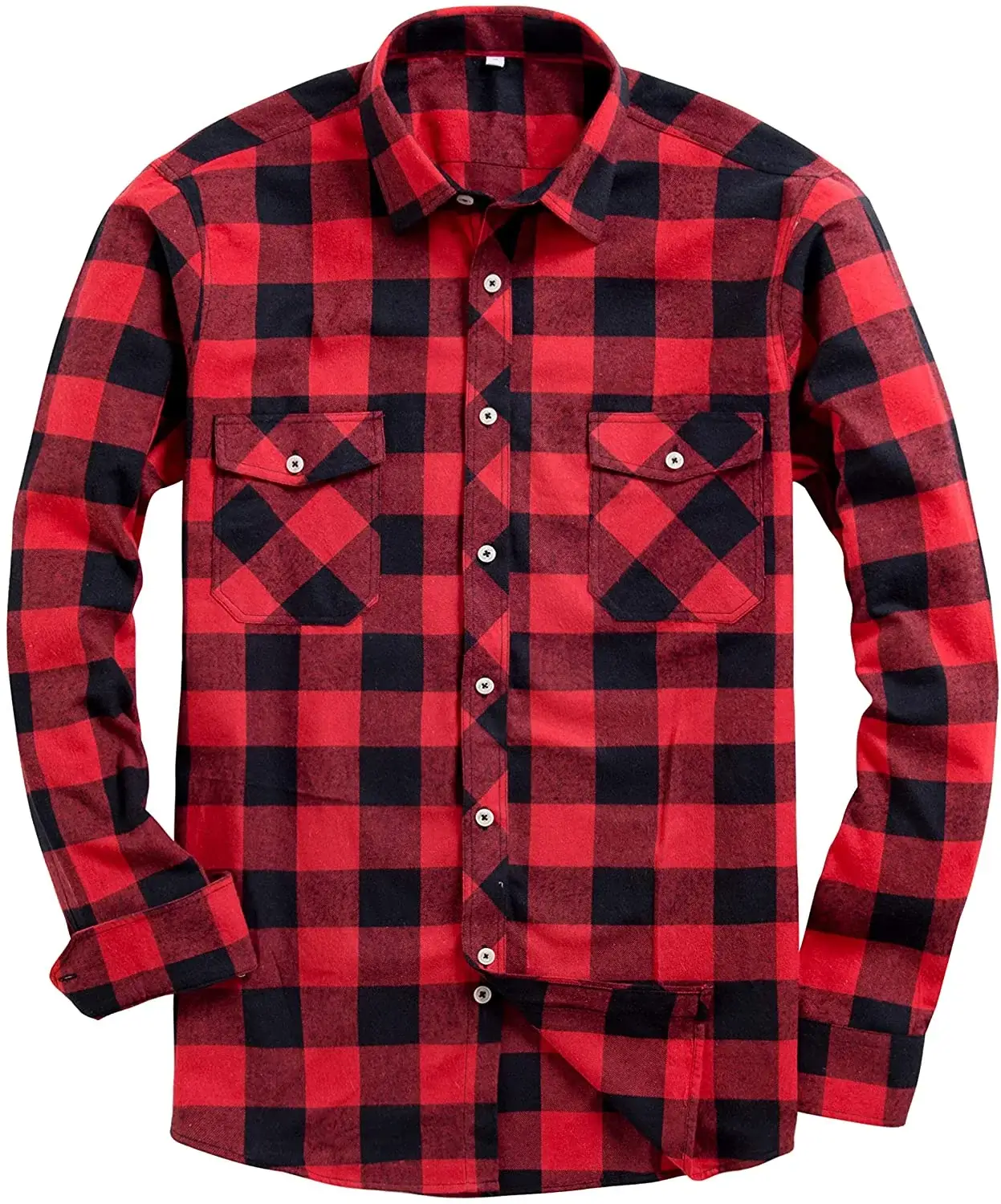 Wholesale-Mens-Button-Down-Regular-Fit-Long-Sleeve-Plaid-Flannel-Casual-Shirts-Manufacturers-In-Bangladesh-Factory-Supplier